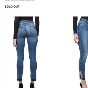 Good American High Rise Split Hem Crop 29